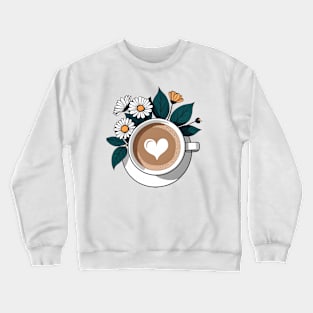 Morning Latte Blooms Crewneck Sweatshirt